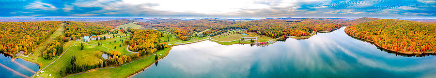 Appalachian Autumn Colors Panorama Photograph by Rich Isaacman