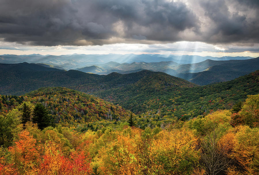 Fall Photograph - Appalachian Autumn North Carolina Fall Foliage by Dave Allen