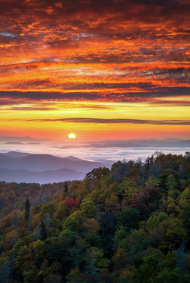 Fall Photograph - Appalachian Mountains Asheville North Carolina Blue Ridge Parkway NC Scenic Landscape by Dave Allen