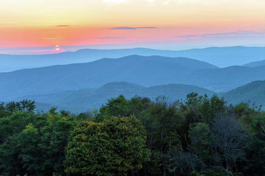 Appalachian Mountains At Sunset Photograph
