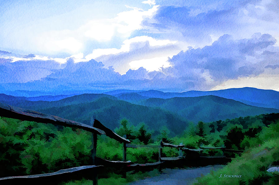 Mountain Photograph - Appalachian Mountains Split Rail Fence by Jennifer Stackpole