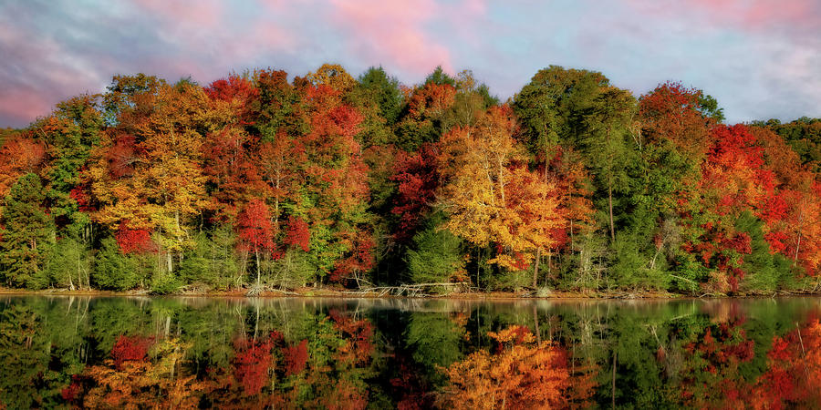 Appalachian Reflection Semi Panorama Photograph by Ken Smith