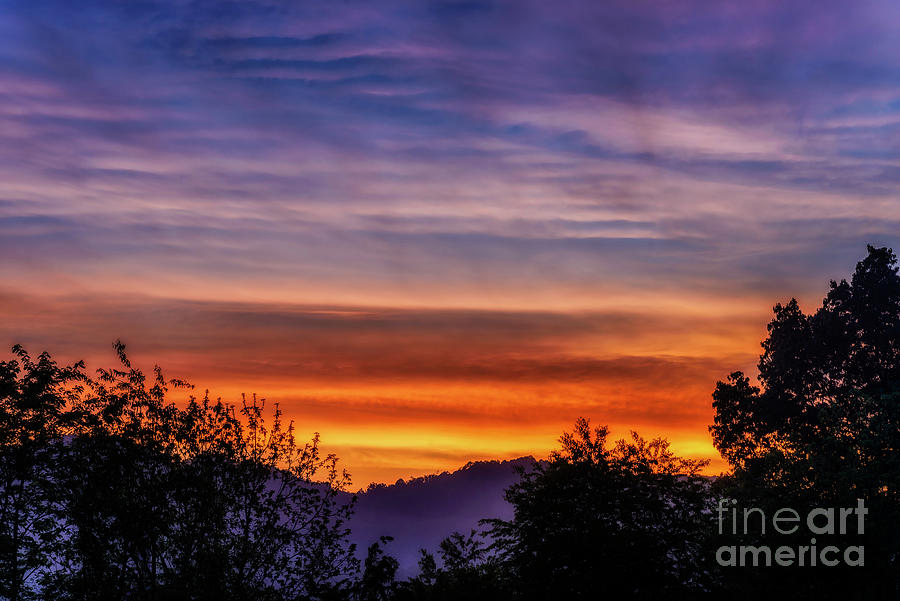 Appalachian Sunset behind the Ridge Photograph by Thomas R Fletcher