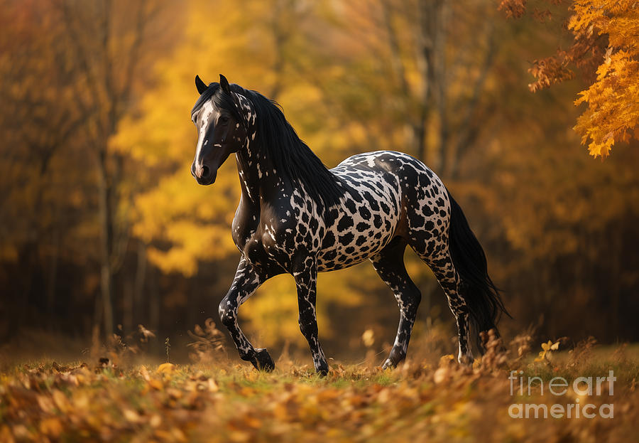 Appaloosa Horse in Fall Photograph by Carlos V