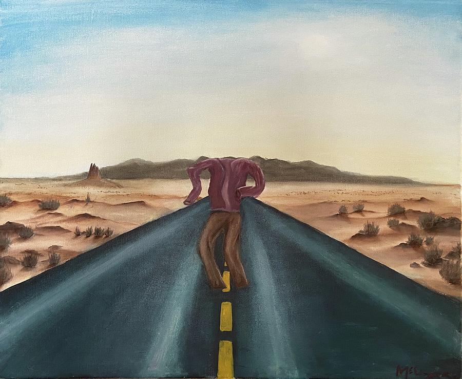 Apparition on Highway 666 Painting by Mitchell McCloskey - Fine Art America