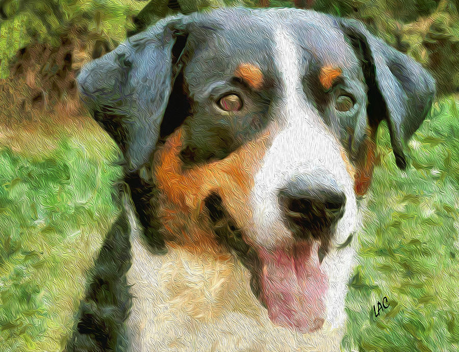 Appenzeller Zuna Painting by Doggy Lips
