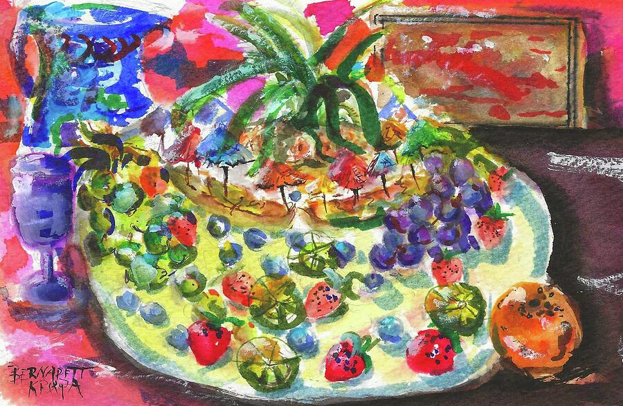 Appetizers Tray  Painting by Bernadette Krupa