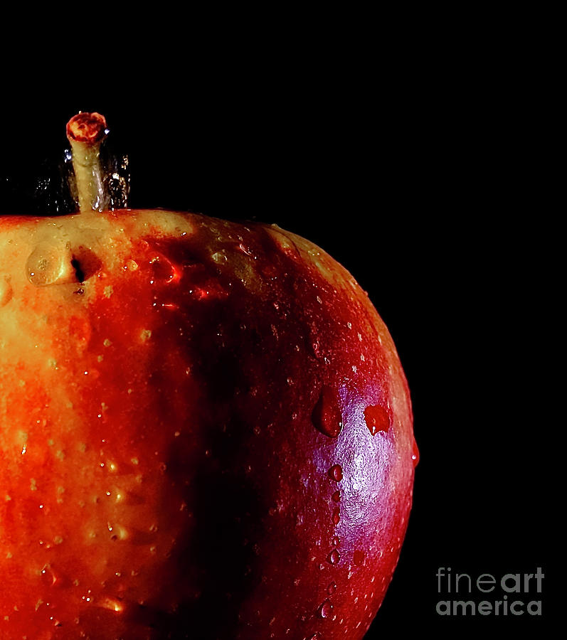 Apple and Drops Photograph by Elisabeth Derichs