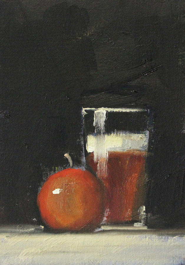 Apple Beer Painting by Nancy Merkle