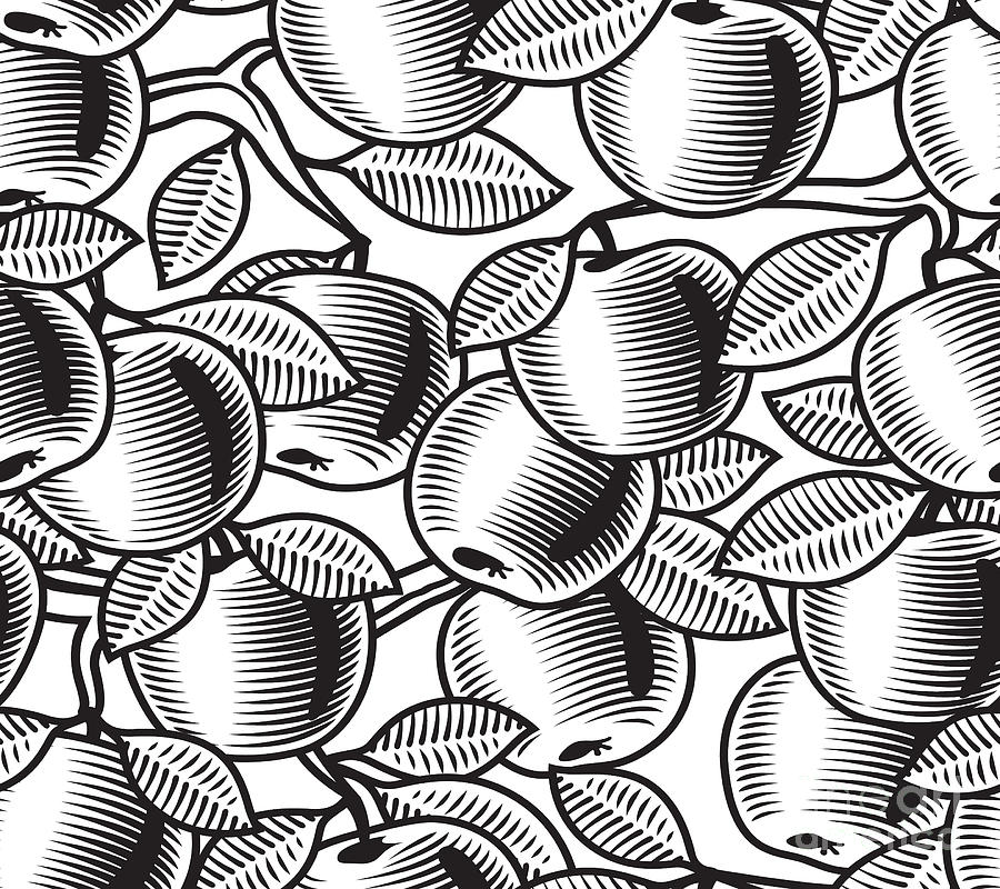 Apple Black And White Digital Art by Noirty Designs - Fine Art America