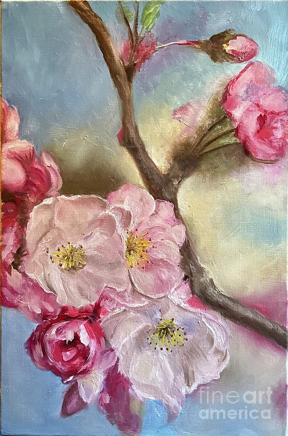 Apple Blossom Painting By Hayley Mills Dennison Frsa Fine Art America