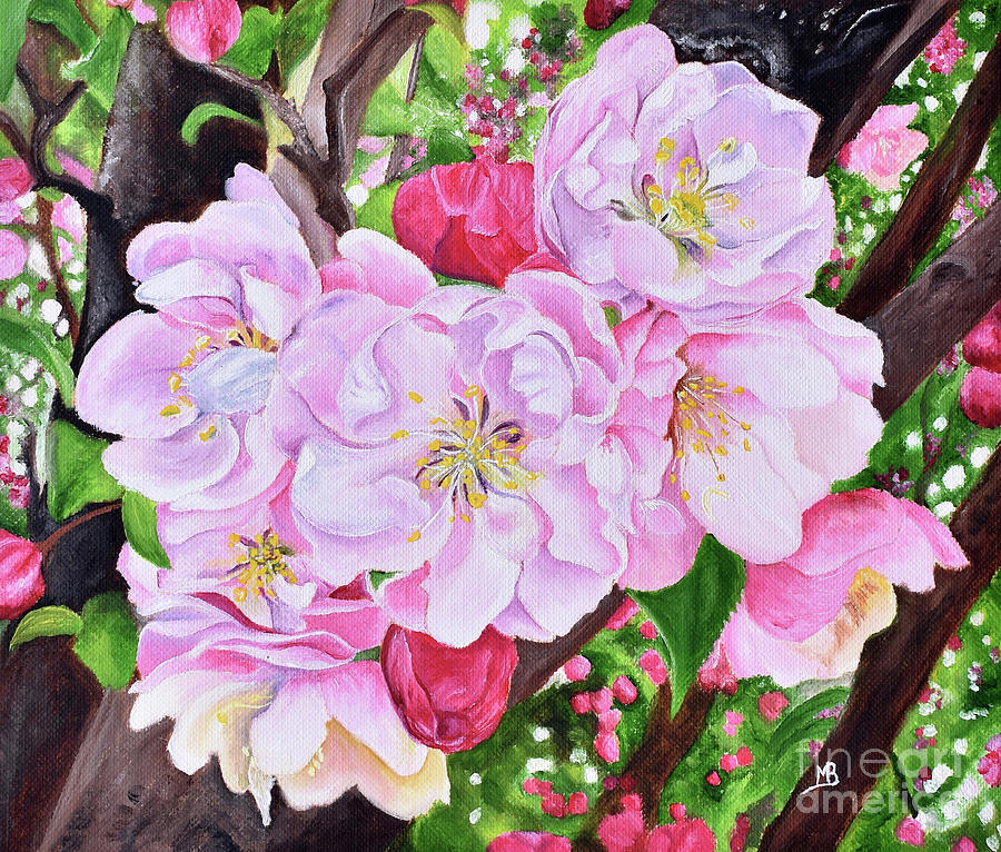 Nature Painting - Apple Blossoms by Wildlife and Nature
