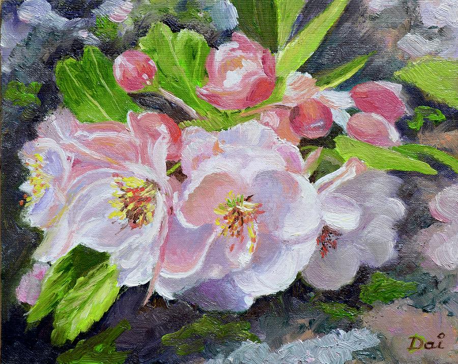 Apple Blossoms Spring 2020 Painting by Dai Wynn