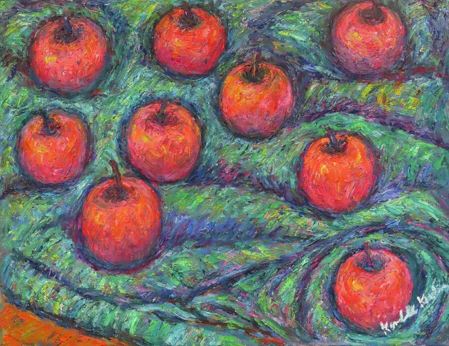 Apple Circles Painting by Kendall Kessler