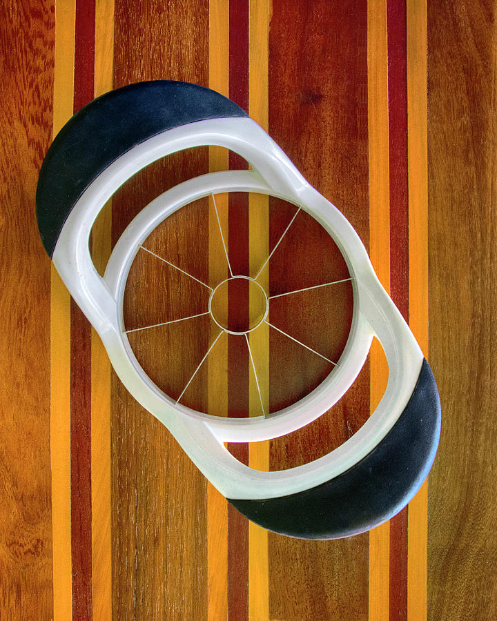 Apple Corer on Cutting Board Photograph by Mitch Spence