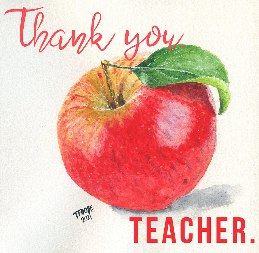 Apple Gala--Thank You Teacher Mixed Media by Taphath Foose - Fine Art ...