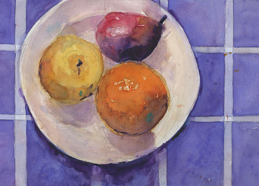Apple, Pear, Orange Painting