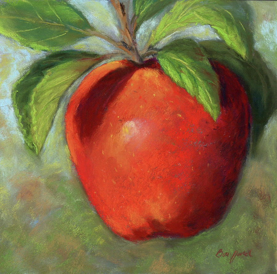 Just an Apple Pastel by Vikki Bouffard