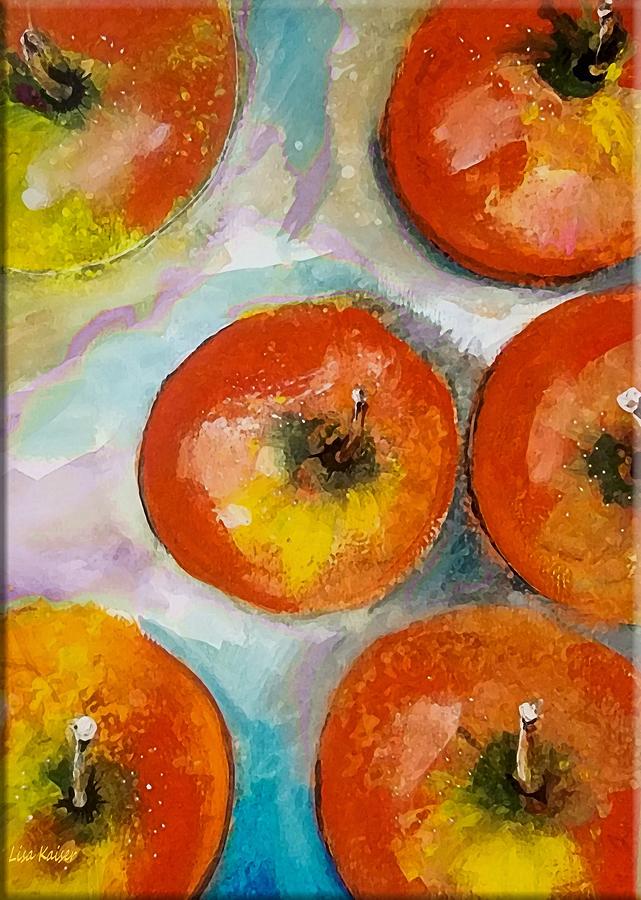 Apple Spots and Stems Painting by Lisa Kaiser