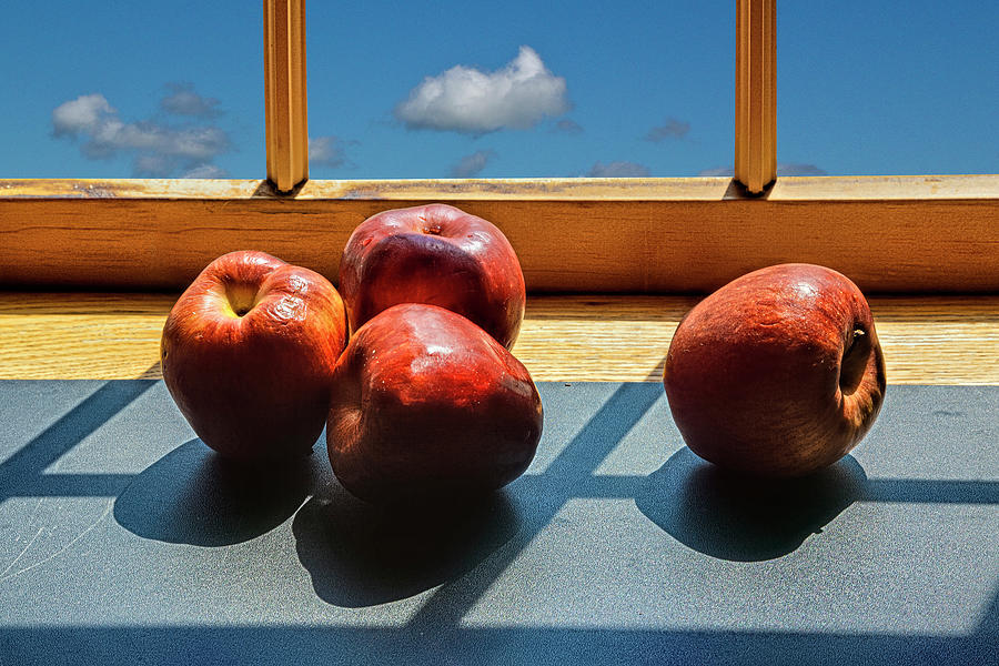 Apple Still Life By A Window Photograph