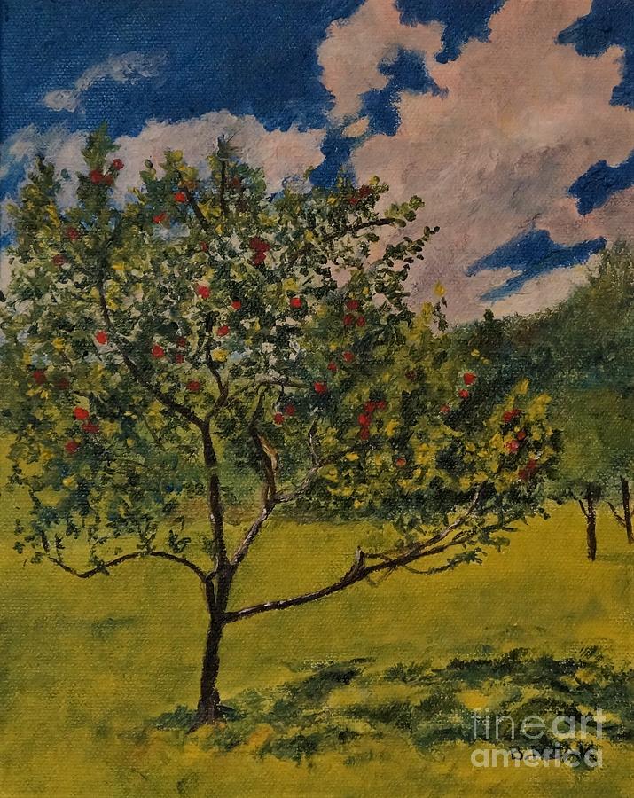 Apple Tree in Upstate NY Painting by Barbara Moak