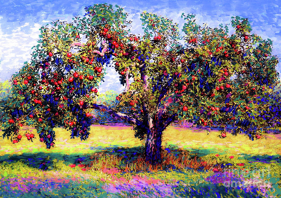 Impressionism Painting - Apple Tree Orchard by Jane Small