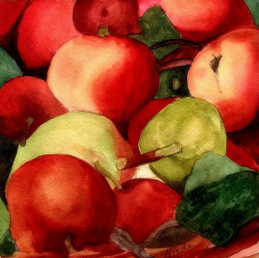 Apples And A Pear Painting
