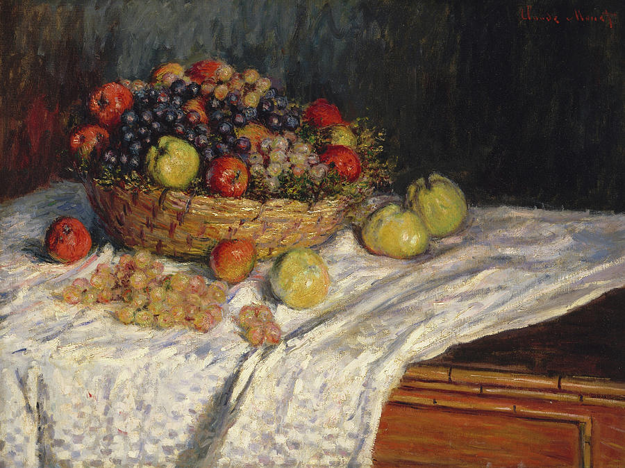 Apples and Grapes, 1879-1880 Painting by Claude Monet