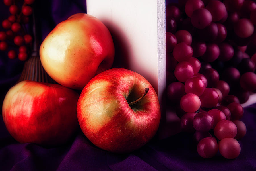 Apples and Grapes Photograph by Tom Mc Nemar