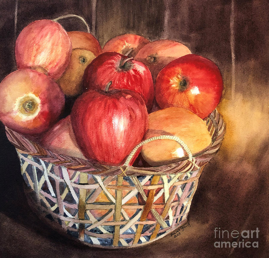 Apples Painting by Bonnie Young