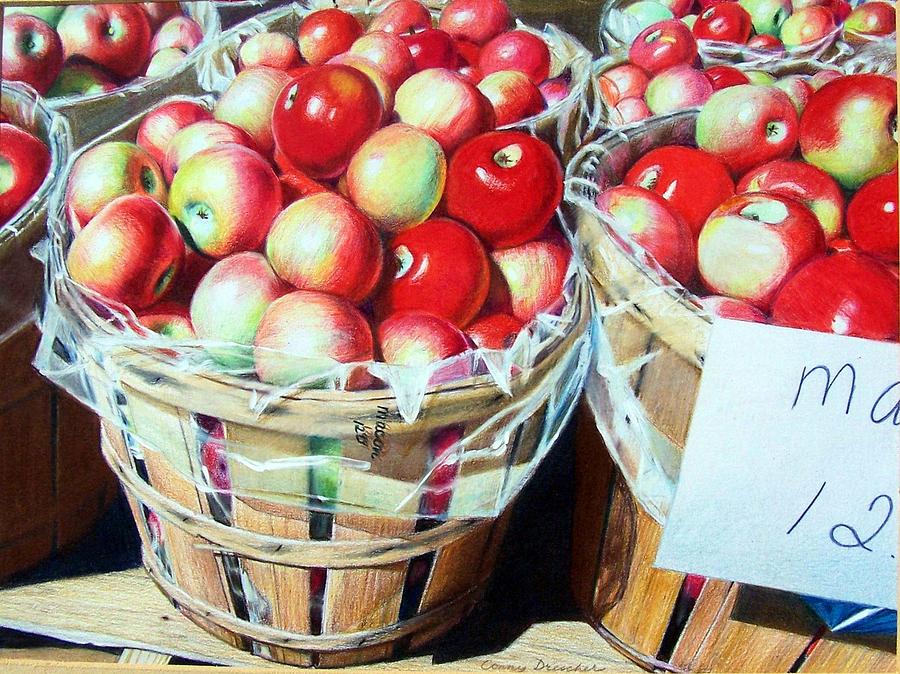 Apples for Sale Mixed Media by Constance DRESCHER
