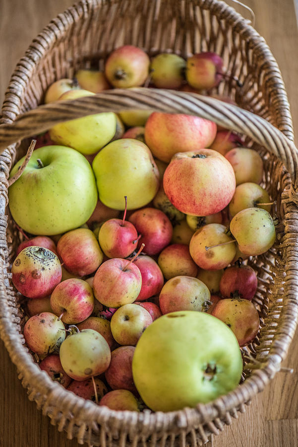 Apples In A Basket Photograph by Veronika Roosimaa