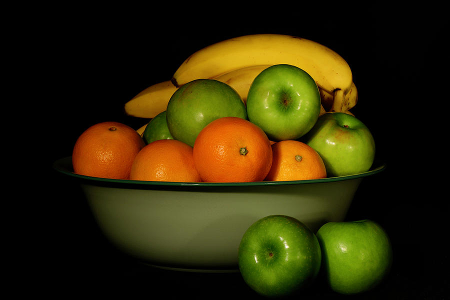 Apple Photograph - Apples, Oranges and Bananas 1 by Angie Tirado