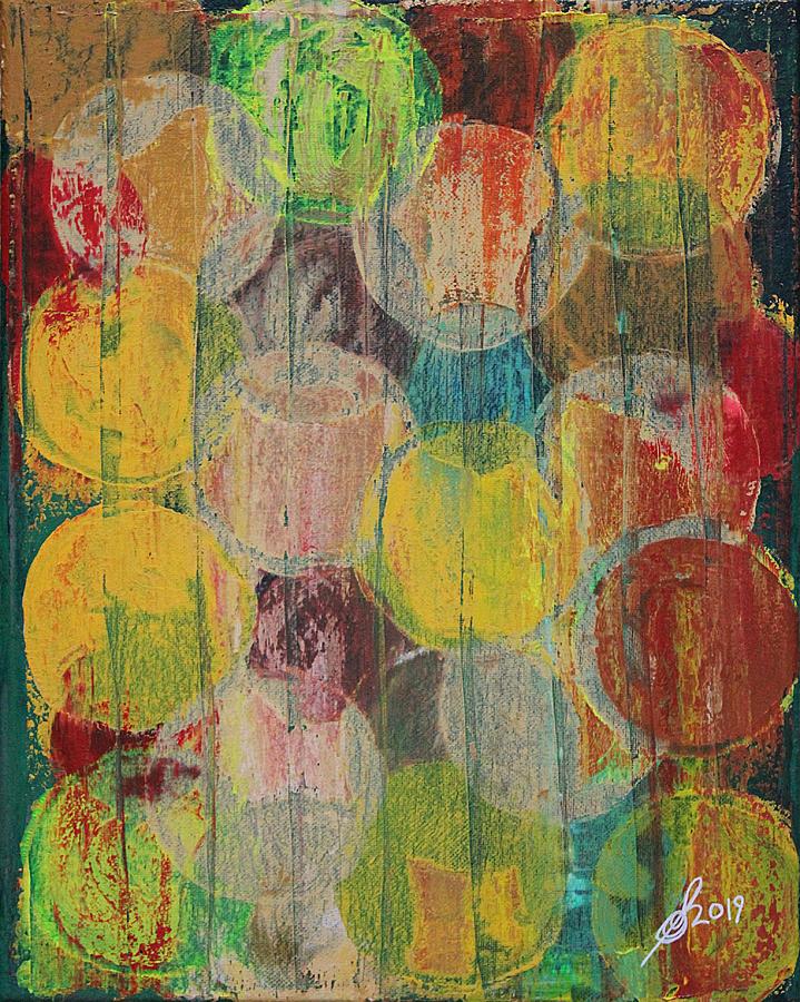 Apples original painting Painting by Sol Luckman