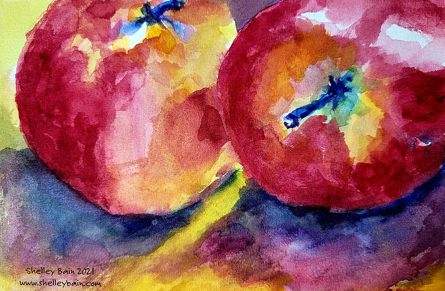 Apples Painting by Shelley Bain