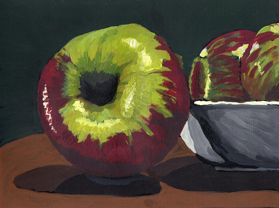 Apples sketch Painting by Katrina Gunn