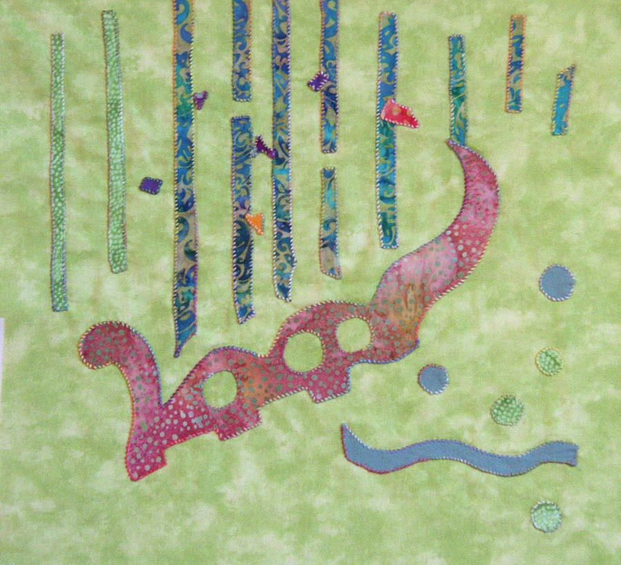 Abstract Tapestry - Textile - Applique 9 by Eileen Hale