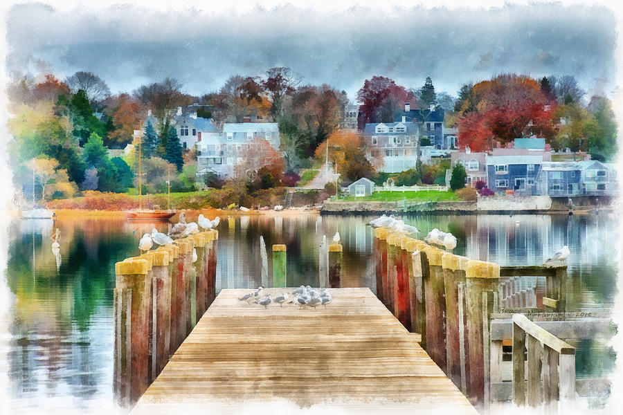 Apponagansett Bay Watercolor - South Dartmouth, MA - W405 Photograph by Bruce McFarland Apponagansett Bay Watercolor - South Dartmouth, MA - W405 Photograph by Bruce McFarland