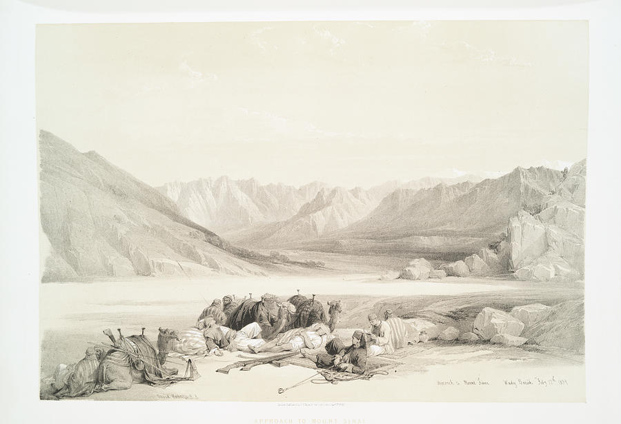 Approach to Mount Sinai ca 1842 - 1849 by William Brockedon Painting by Artistic Rifki