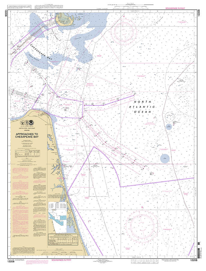 Approaches To Chesapeake Bay Noaa Chart 12208 Nautical Chartworks By Paul And Janice Russell 