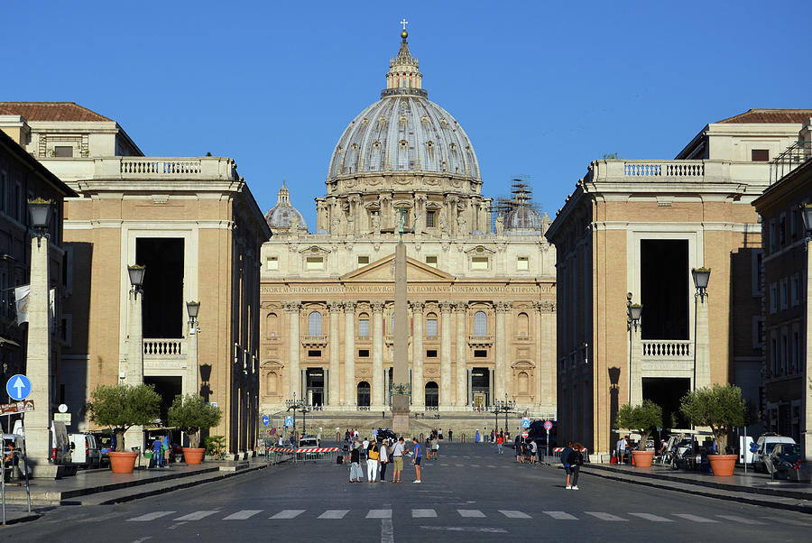 Approaching Vatican Citys St. Peters Square and Basilica Photograph by Shawn OBrien