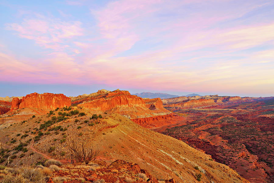 April 2018 Capitol Reef Sunset Photograph by Alain Zarinelli