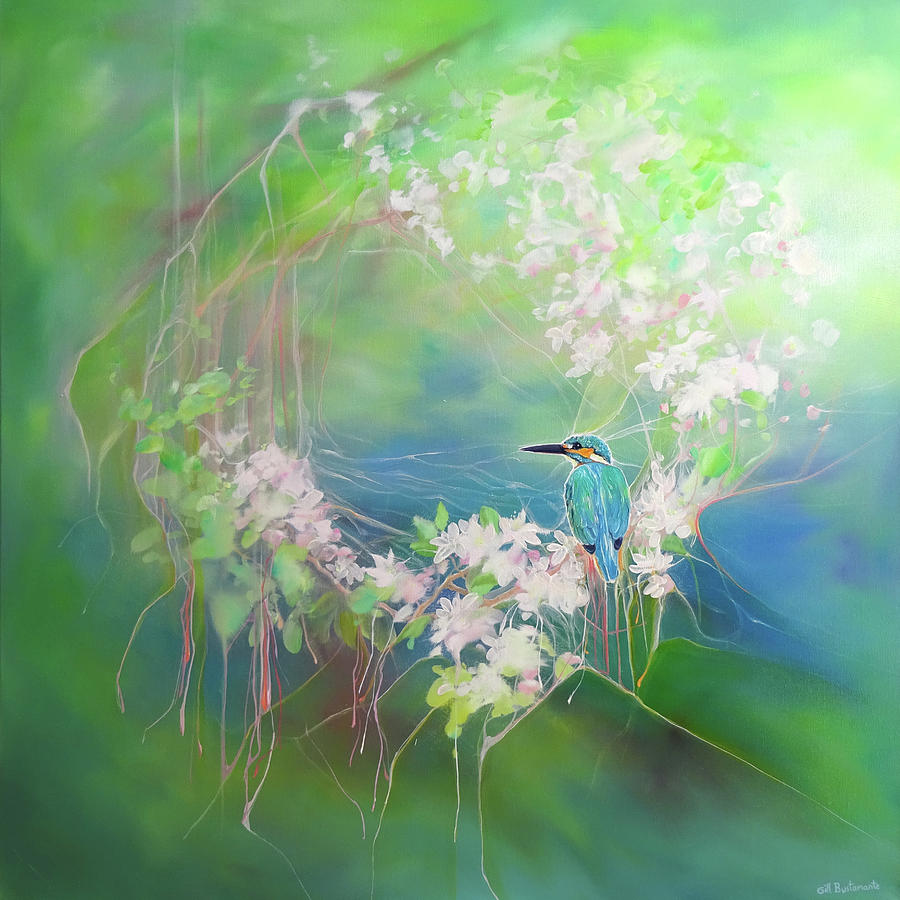 April Jewel Painting by Gill Bustamante