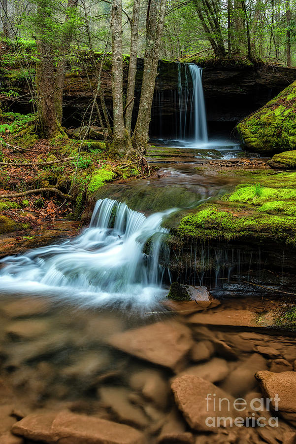 April Morning Mill Run Waterfall Photograph by Thomas R Fletcher - Fine ...