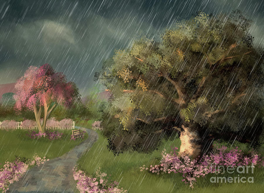 April Showers And May Flowers Digital Art by Lois Bryan