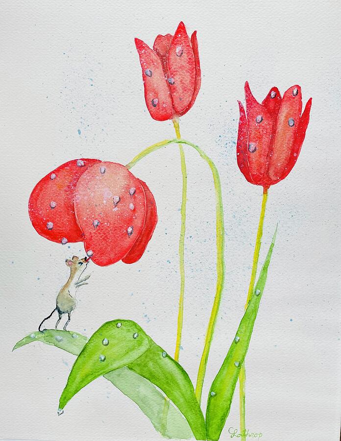 April Showers  Painting by Christine Lathrop