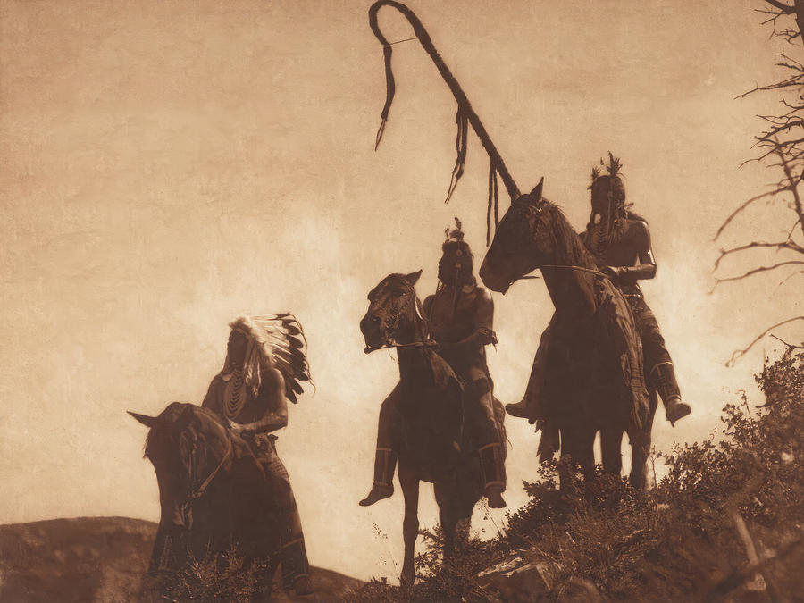 Apsaroke War Group 1905 Photograph by Edward S Curtis Apsaroke War Group 1905 Photograph by Edward S Curtis