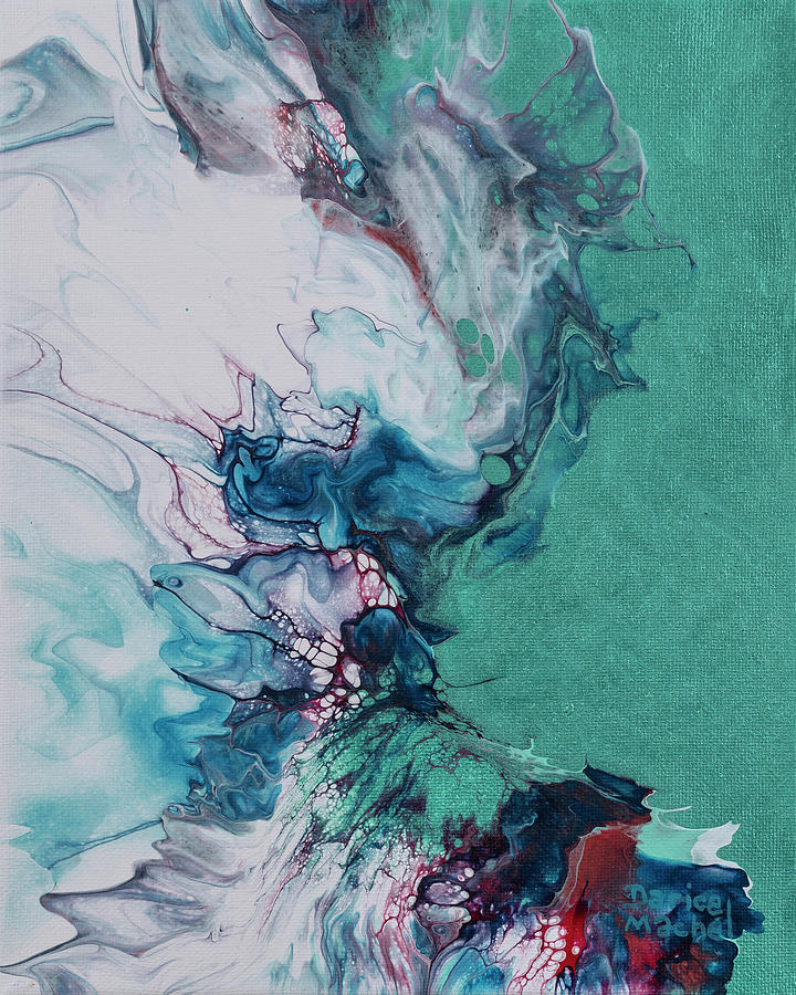 Aqua Abstract Painting by Darice Machel McGuire