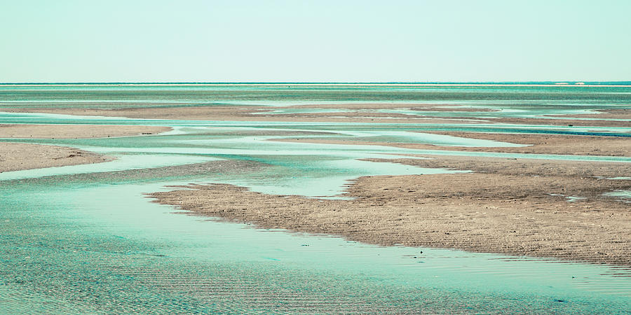 Aqua and Beige Coastal Abstract Photograph by Brooke T Ryan