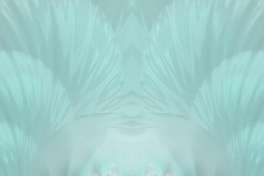 Aqua Angel Wings Fractal Abstract Digital Art by Shelli Fitzpatrick